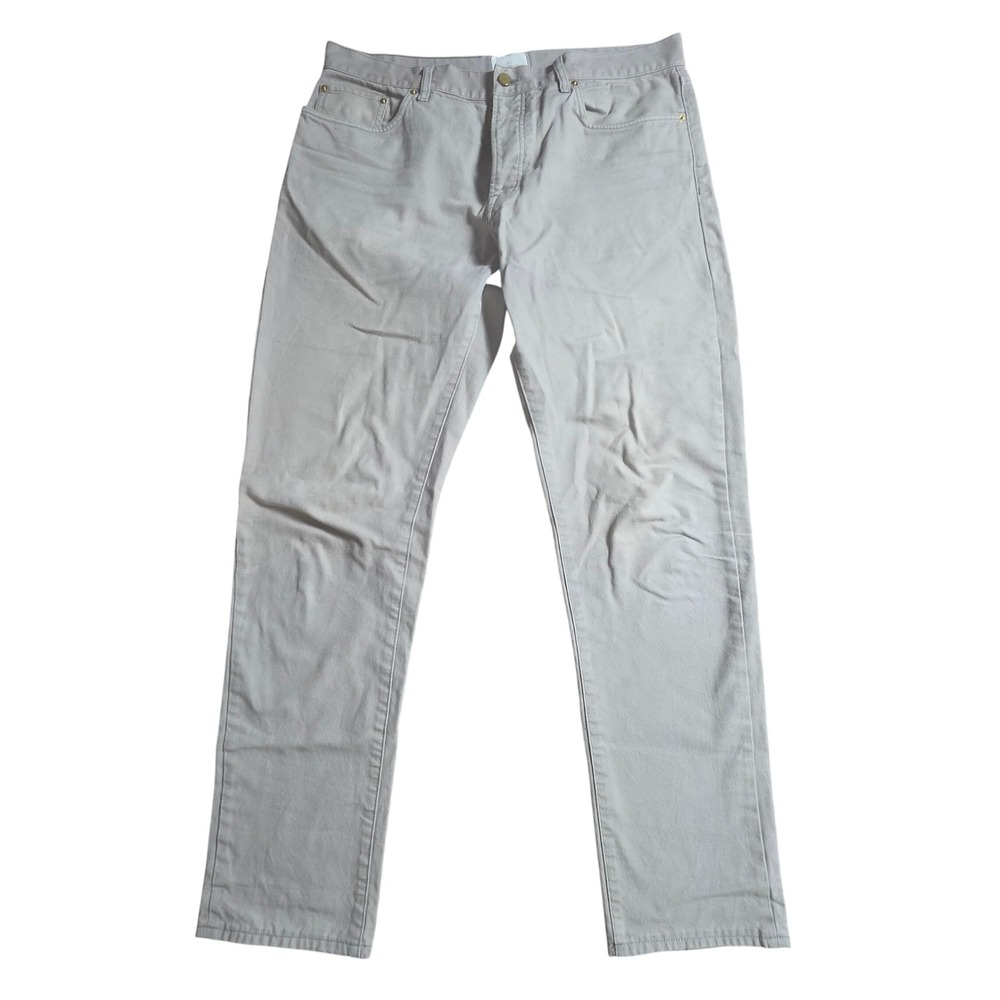 Sid Mashburn Mens Straight Leg Chino Pants Button Fly 38/34 Minimalist Prep